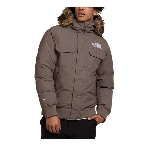 The North Face Mens Mcmurdo Bomber 600-Down Insulated Winter Jacket Falcon Brown - Picture 2 of 16